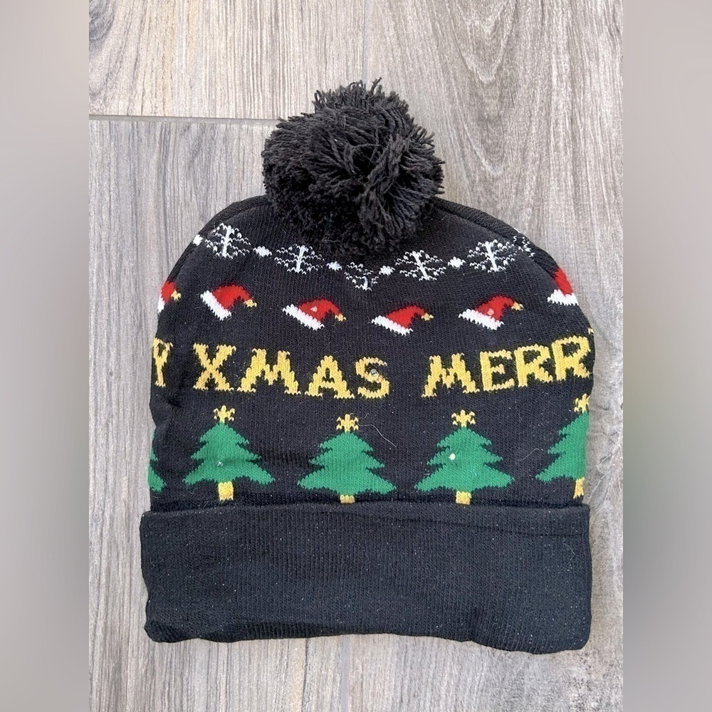 LED Light Up Christmas Beanie Hat